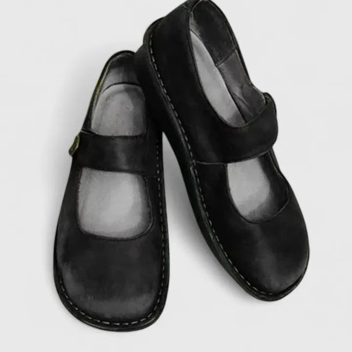 Lisa suède Mary Jane-schoenen voor dames met bandje