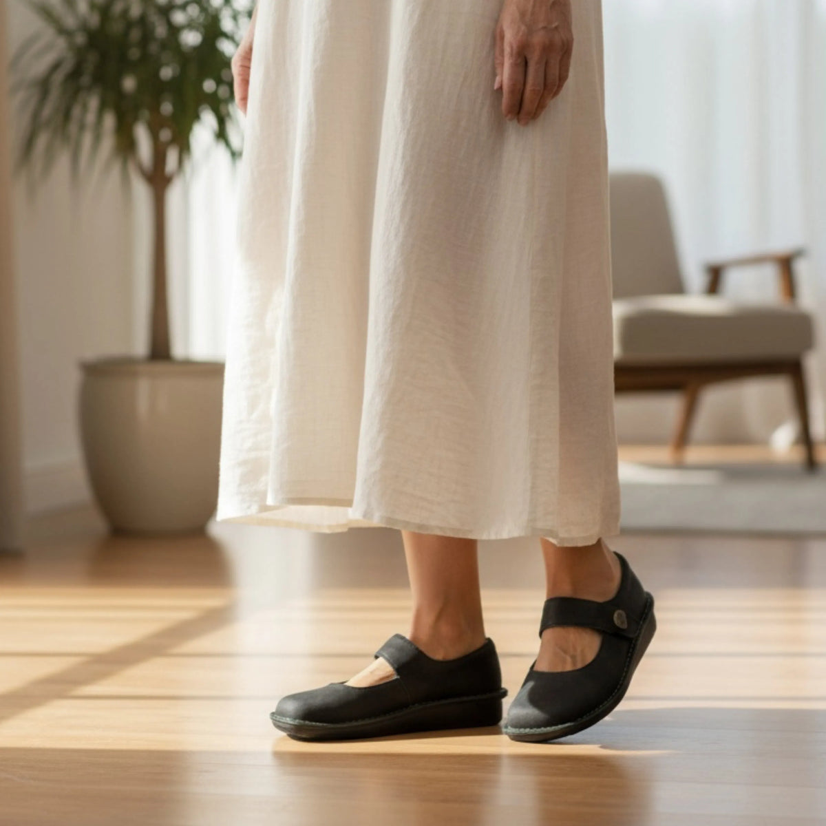 Lisa suède Mary Jane-schoenen voor dames met bandje