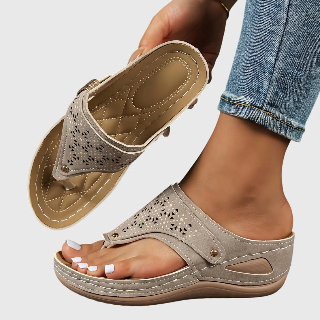 Livia teensandalen met plateauzool voor dames