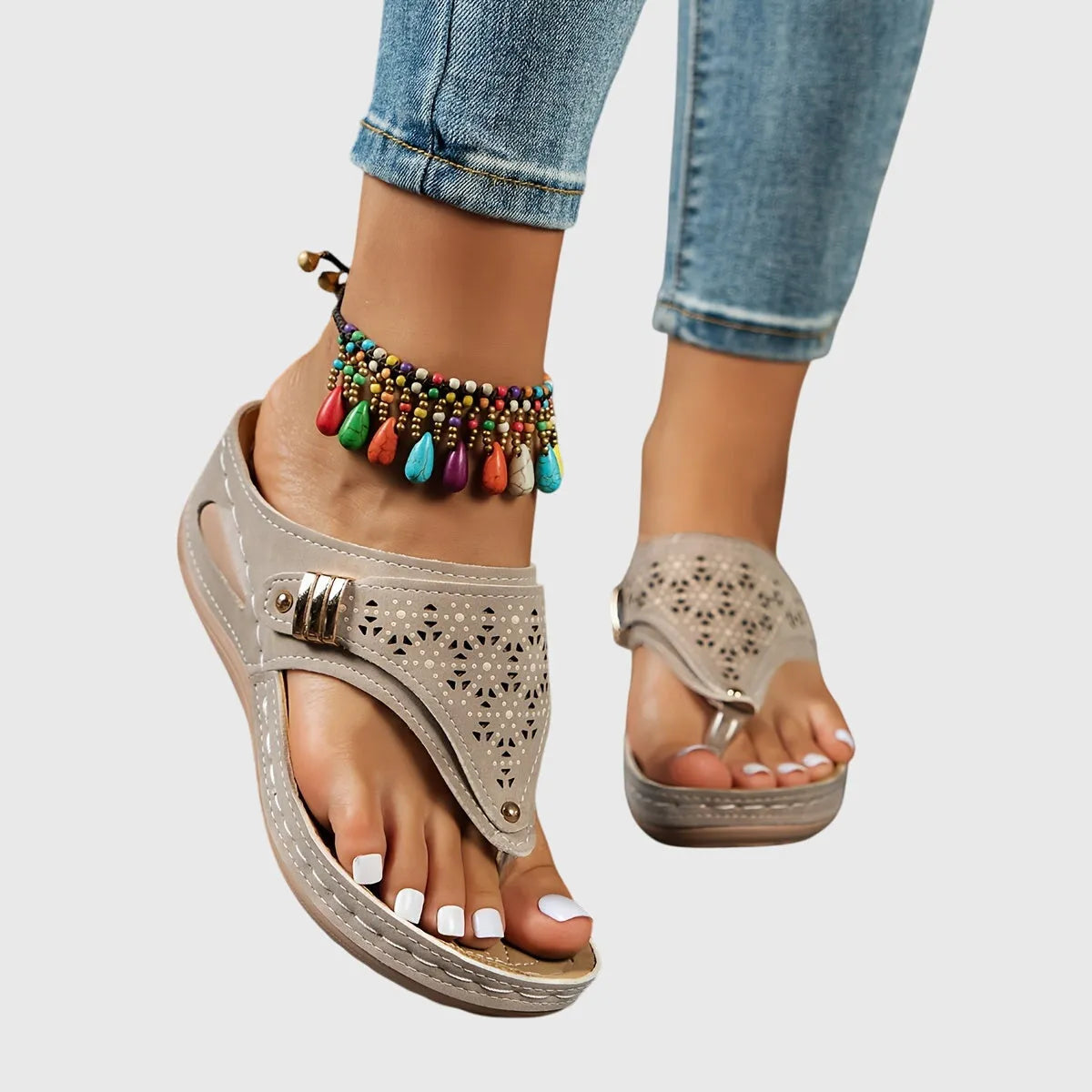 Livia teensandalen met plateauzool voor dames
