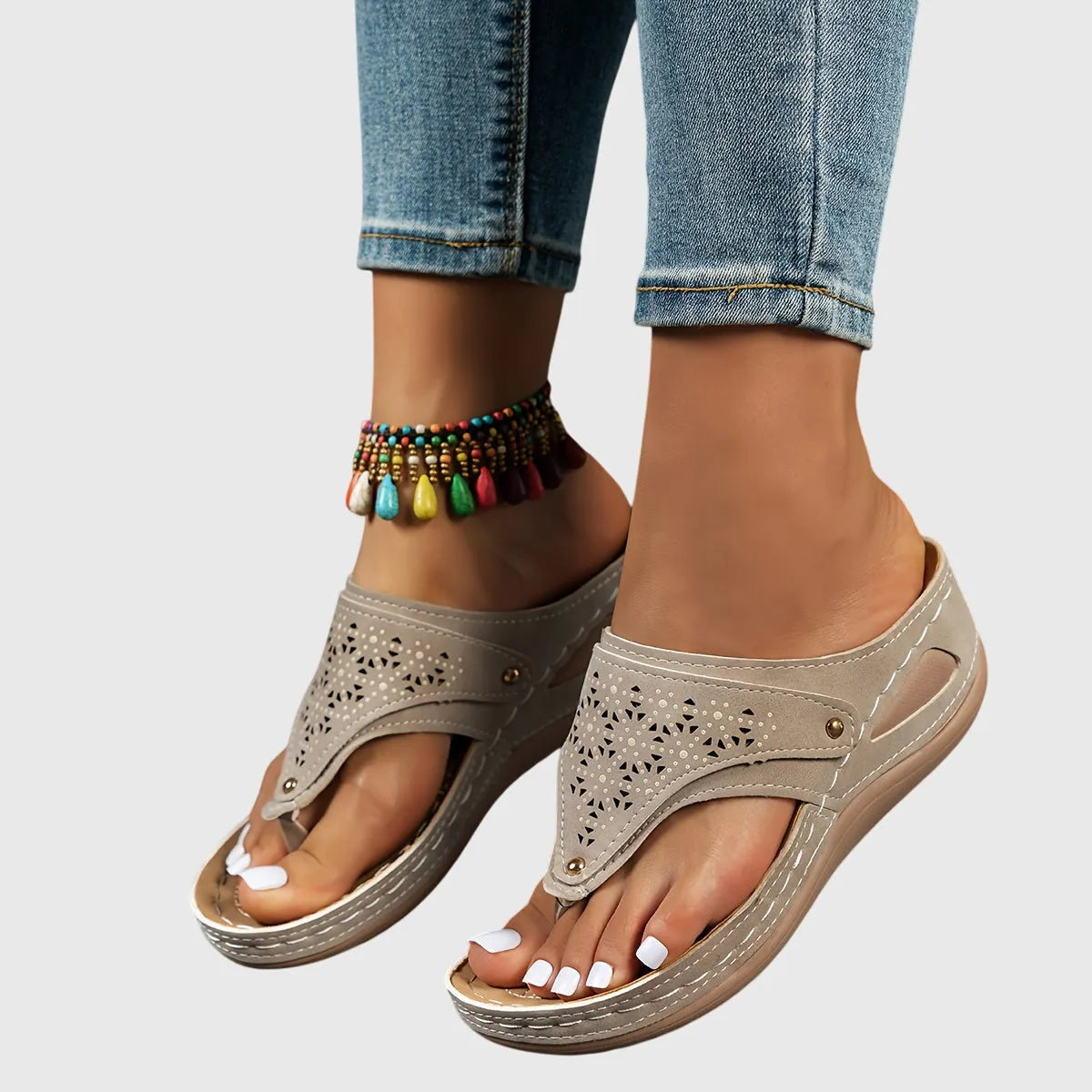 Livia teensandalen met plateauzool voor dames
