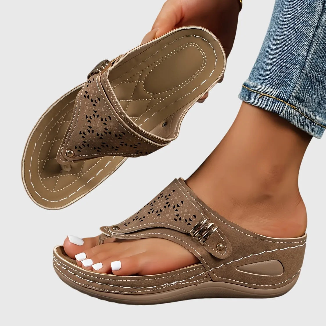 Livia teensandalen met plateauzool voor dames