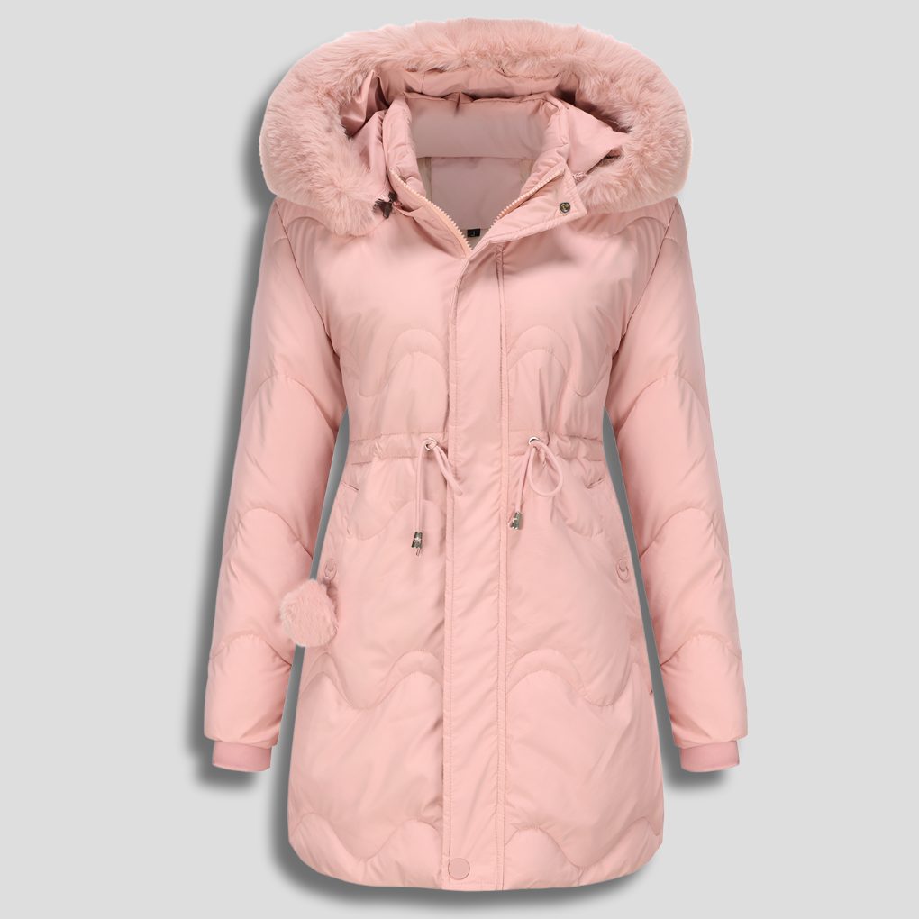 Gewatteerde lange puffy parka voor dames