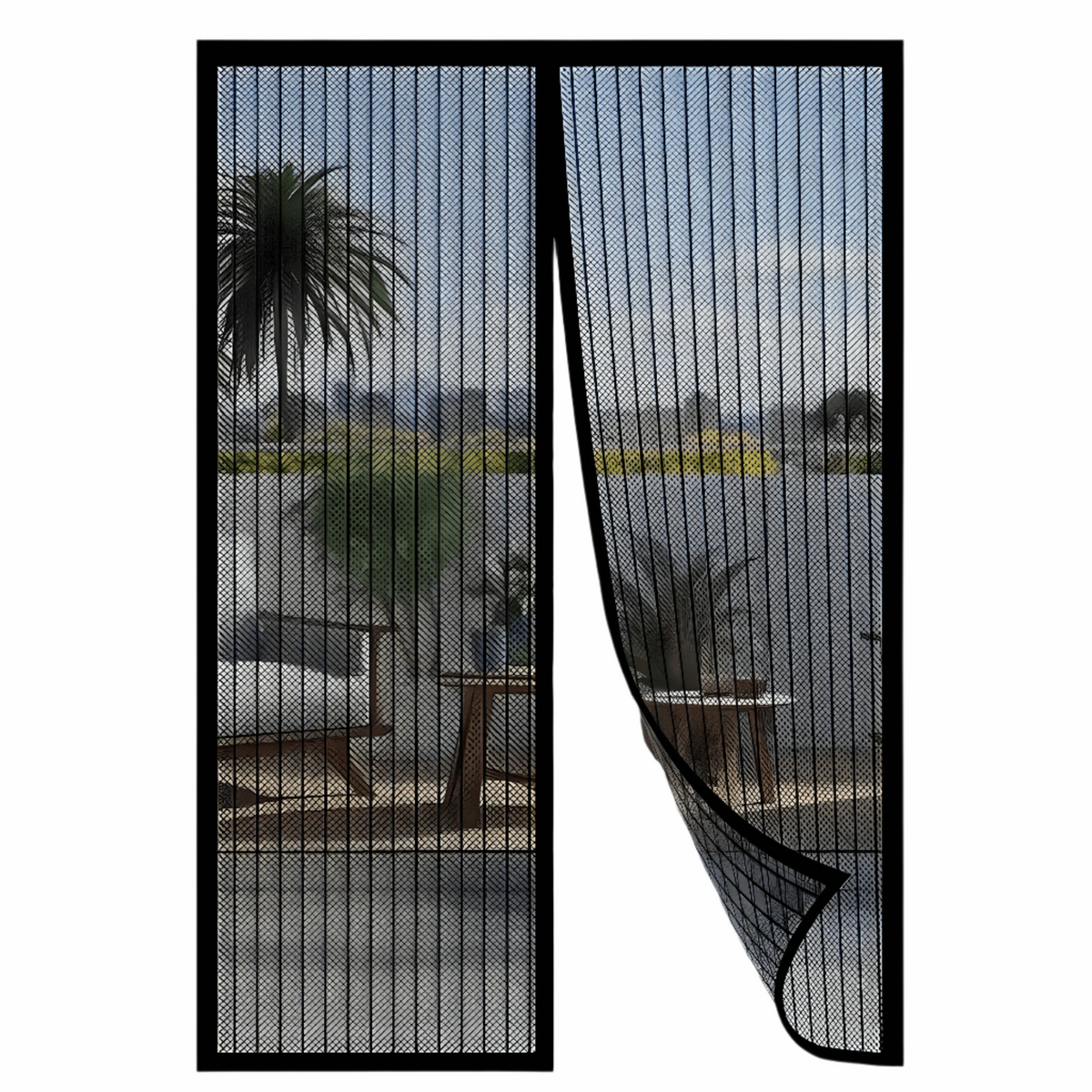 Magnetisch hordeurgordijn met zelfsluitend gaas en handsfree doorgang voor huisdieren voor deuropeningen