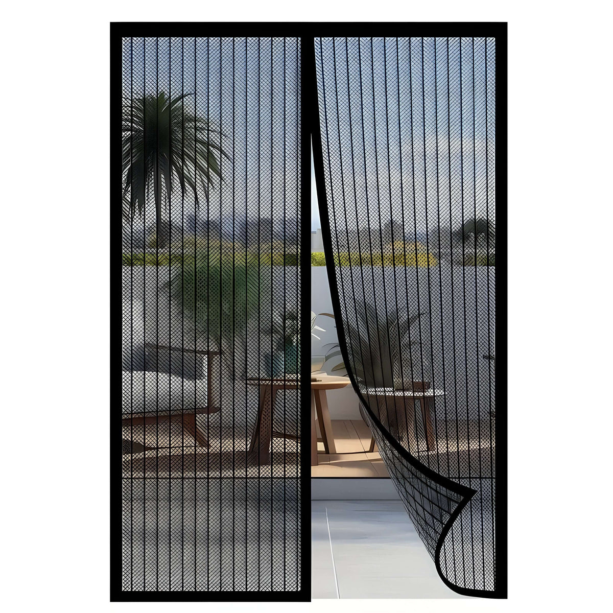 Magnetisch hordeurgordijn met zelfsluitend gaas en handsfree doorgang voor huisdieren voor deuropeningen