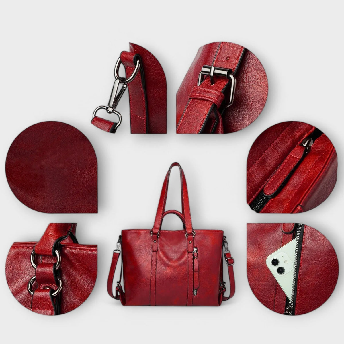 Magnolia grote leren shopper voor dames