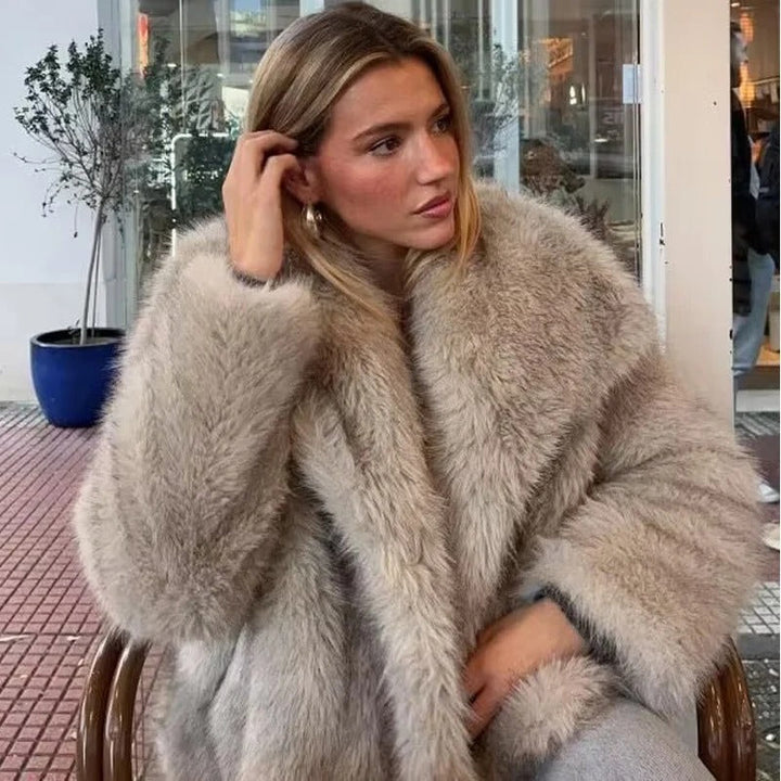 Lorena - warme Imitatie Bontjas Voor Dames