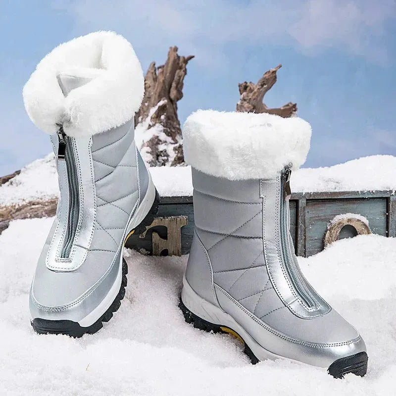 Mariette snowboots voor dames met boord van imitatiebont