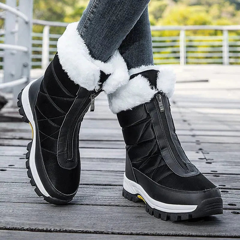 Mariette snowboots voor dames met boord van imitatiebont