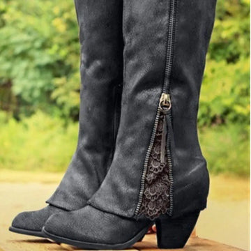 Marina dameslaarzen met blokhak en ritssluiting
