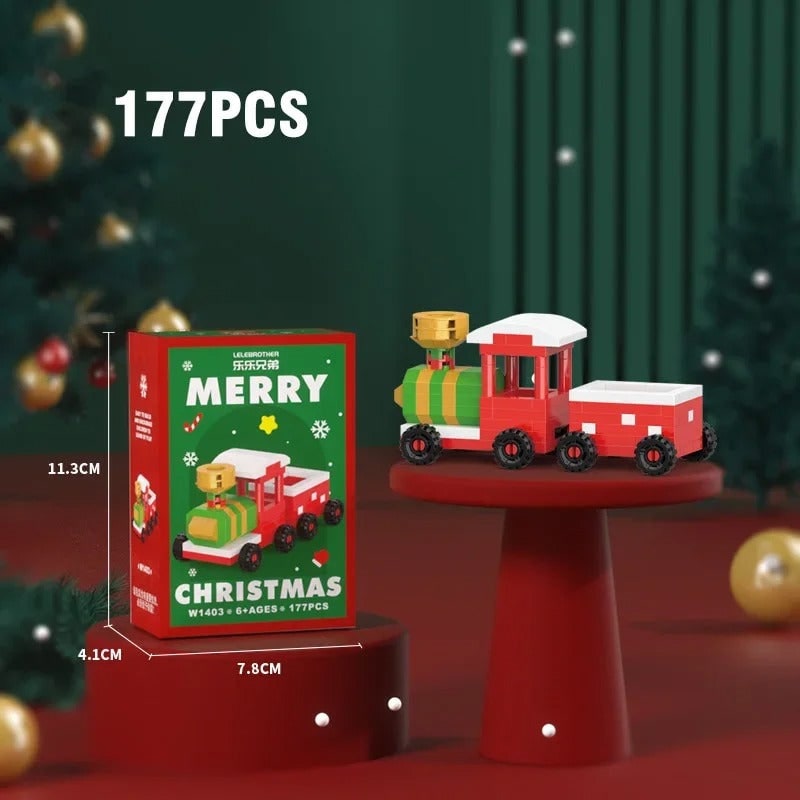 Micro bouwblokjes en minisets met feestelijke kerstfiguren