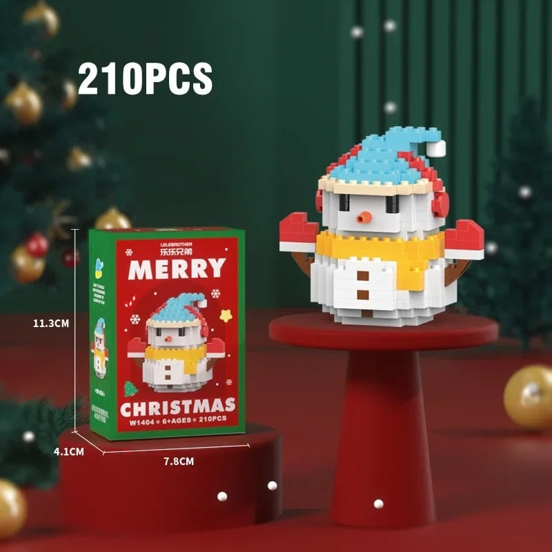 Micro bouwblokjes en minisets met feestelijke kerstfiguren