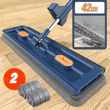 Microvezel vlakke mop pads zelfwringend knijp opvouwbare emmer zelfwringend