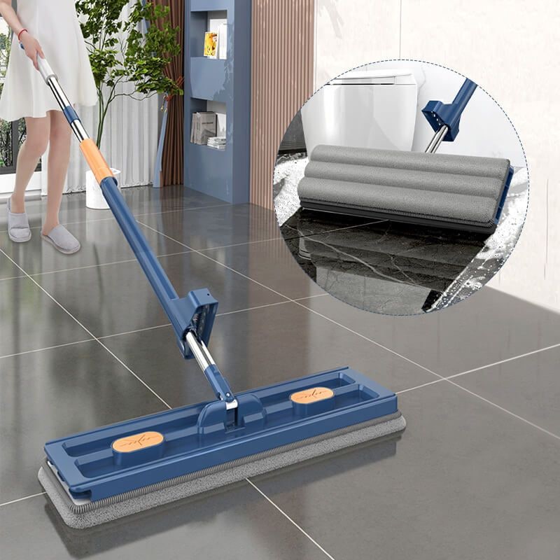 Microvezel vlakke mop pads zelfwringend knijp opvouwbare emmer zelfwringend
