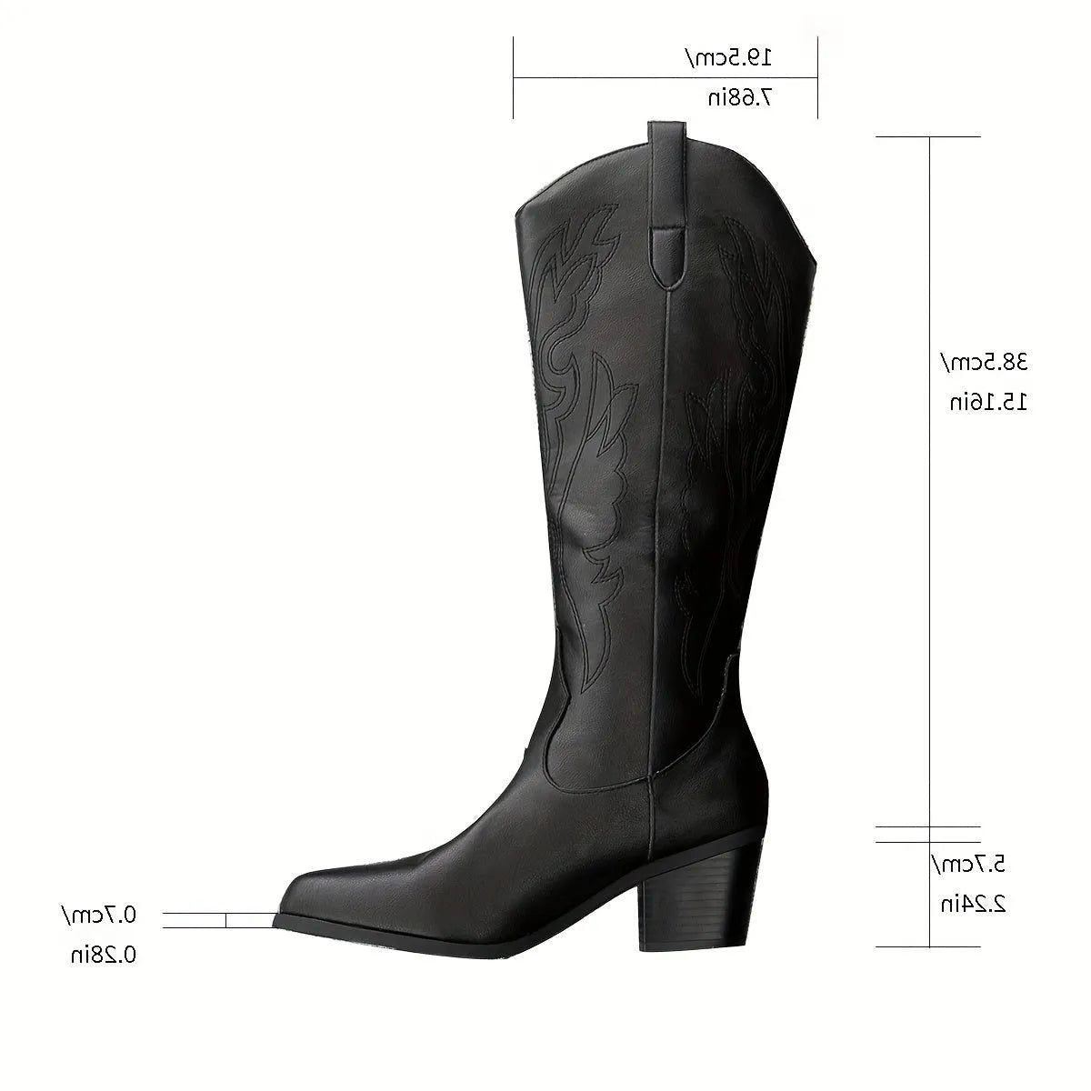 Minka dames kniehoge cowboylaarzen in westernstijl