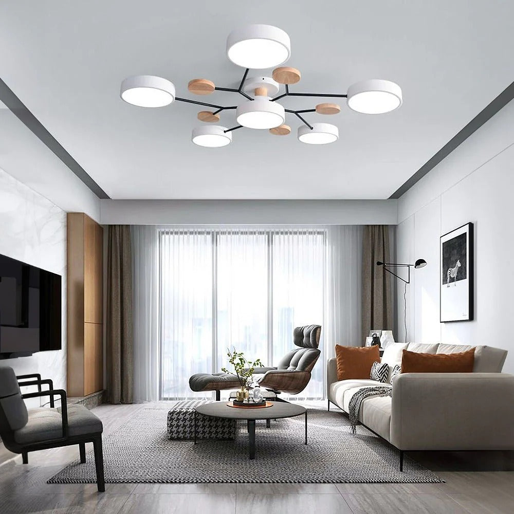 Moderne LED-kroonluchter voor de woonkamer