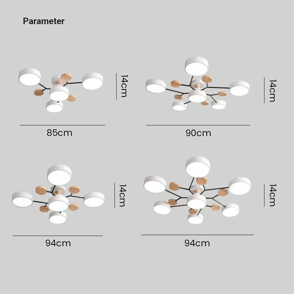 Moderne LED-kroonluchter voor de woonkamer