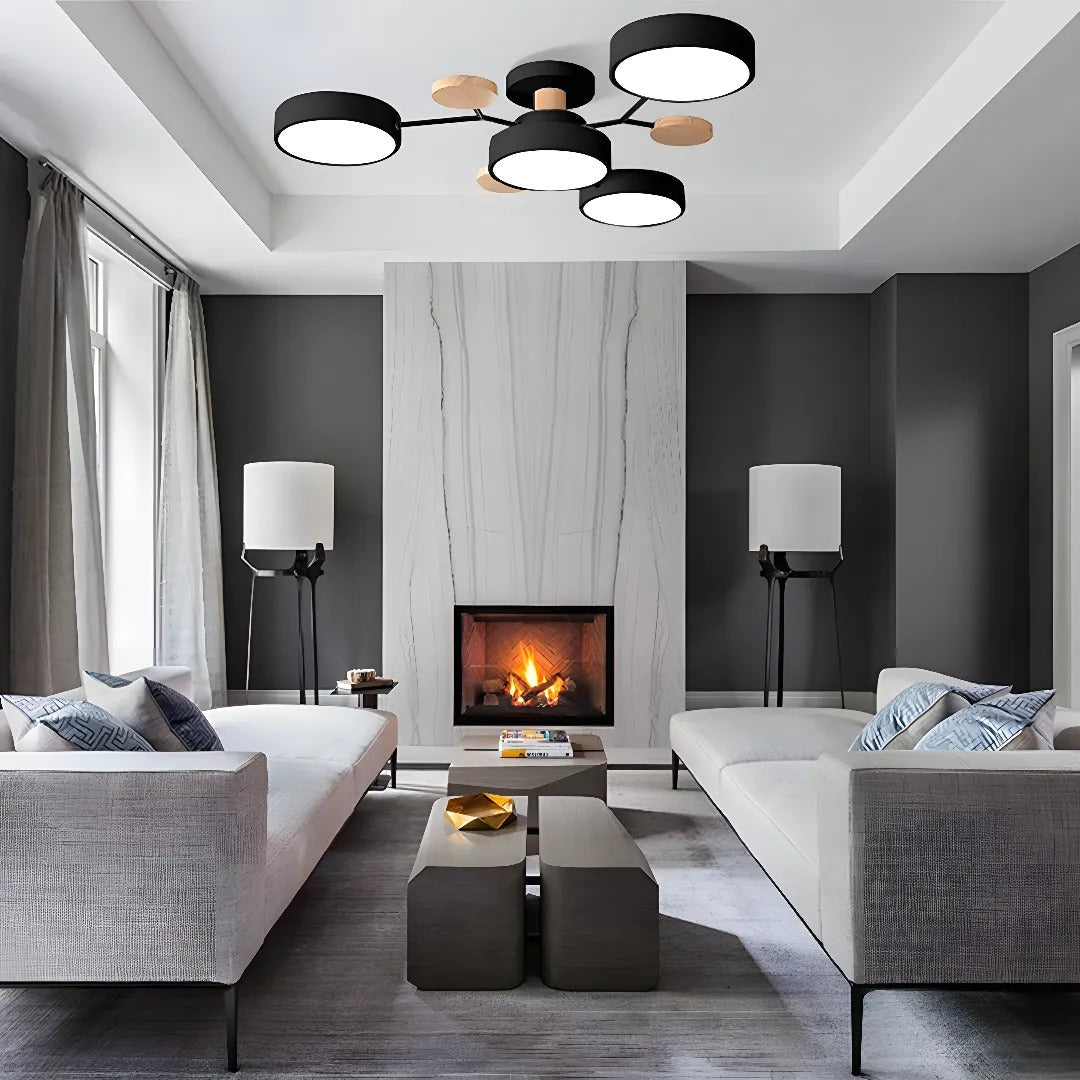 Moderne LED-kroonluchter voor de woonkamer