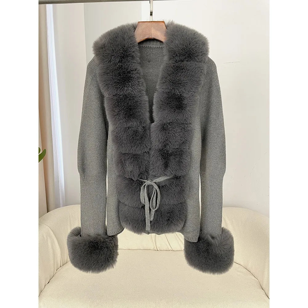 Warme Dames Winterjas Met Kraag Van Imitatiebont - Jasmin