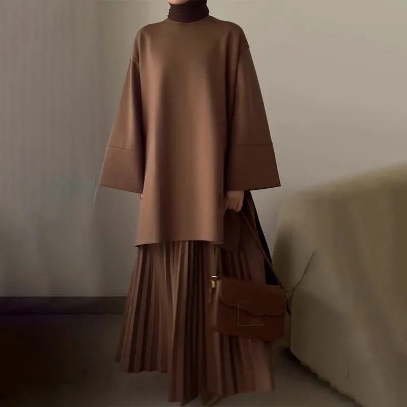Nairobi oversized geplisseerde damesmidiset
