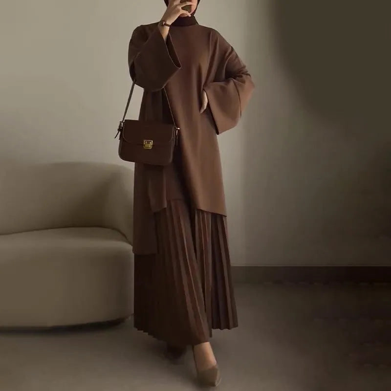 Nairobi oversized geplisseerde damesmidiset