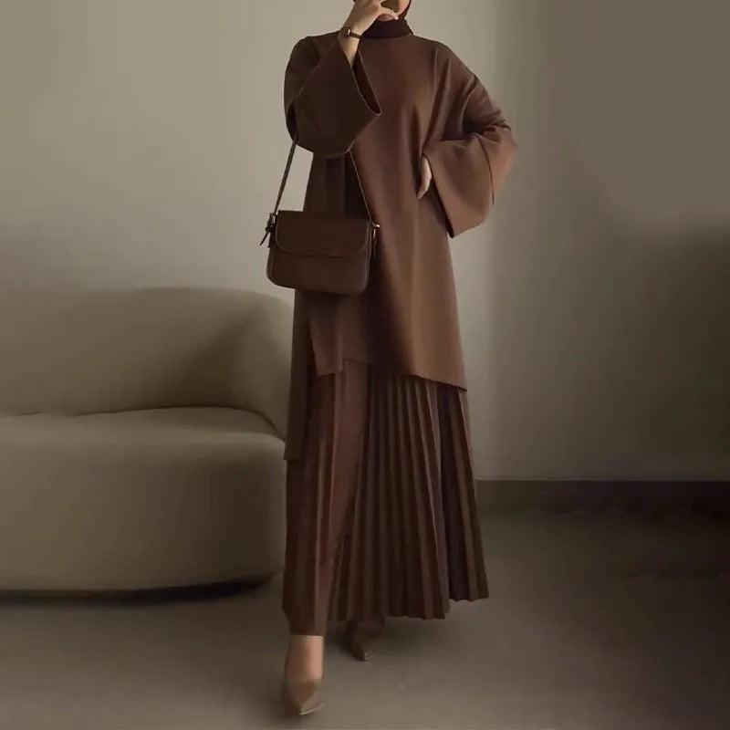 Nairobi oversized geplisseerde damesmidiset