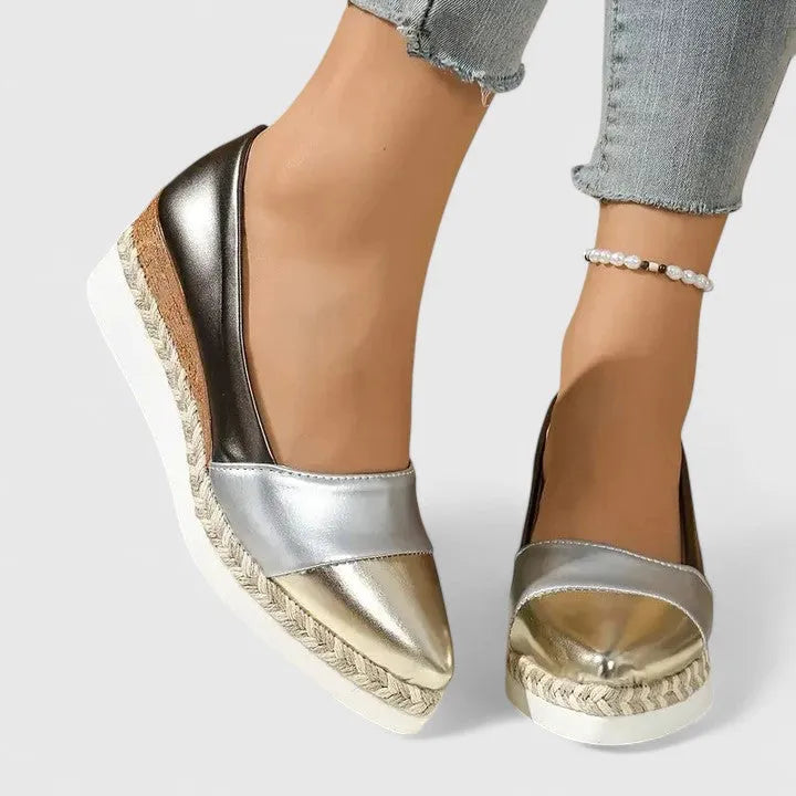 Natania espadrilles voor dames met plateauzool
