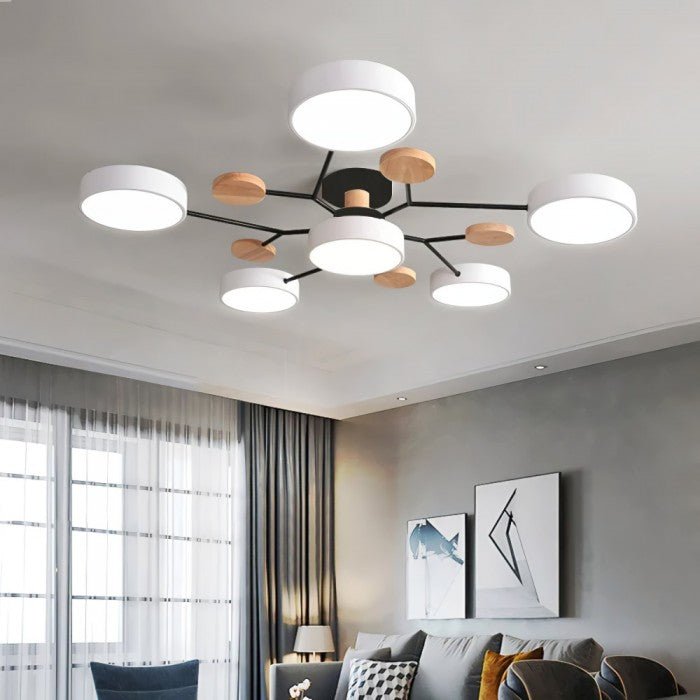 NordicGlow | Vertakte LED Plafondlamp in Scandinavische Stijl