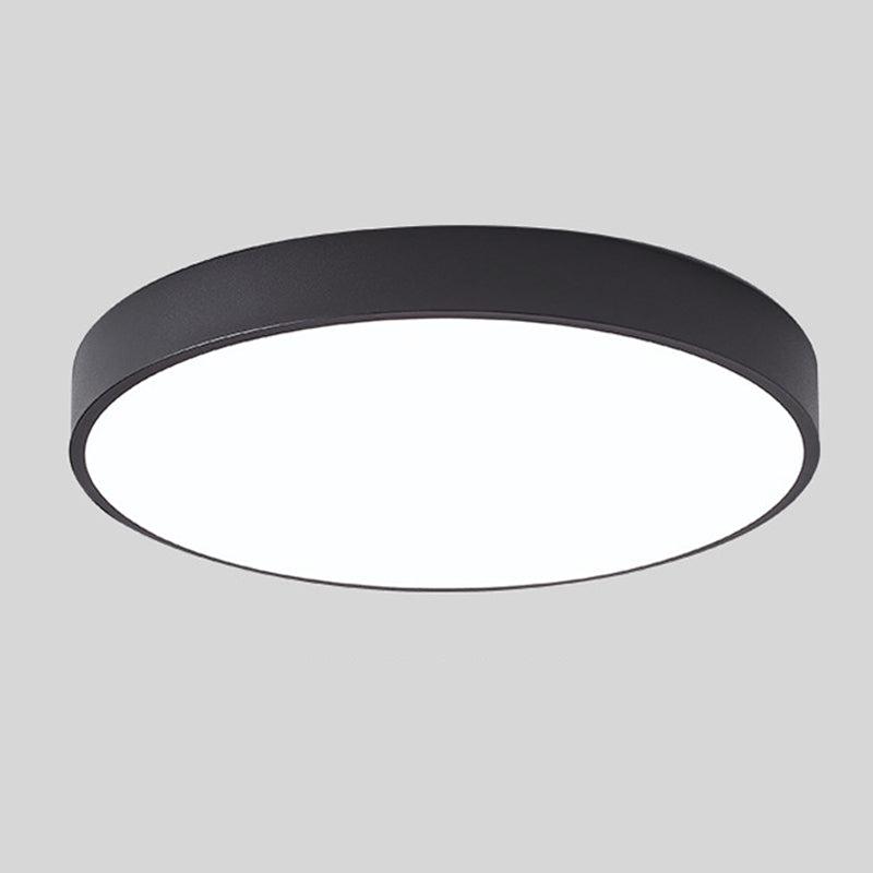 Scandinavische LED-plafondlamp in macaronvorm met houtaccent voor woonkamer of slaapkamer
