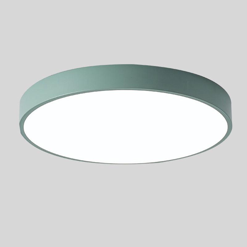 Scandinavische LED-plafondlamp in macaronvorm met houtaccent voor woonkamer of slaapkamer