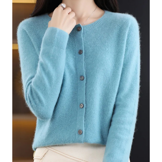 Zachte Merino Wollen Dames Cardigan - Milana