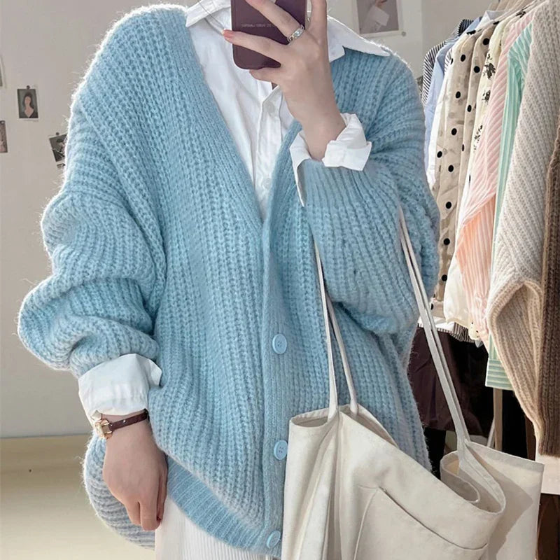 Oversized gebreid vest voor dames