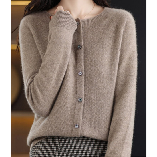 Zachte Merino Wollen Dames Cardigan - Milana