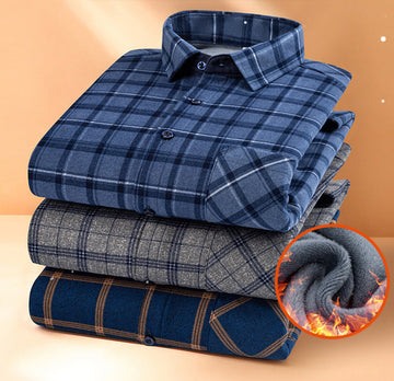 Comfortabel, dik, warm herenoverhemd voor herfst en winter - Tommy