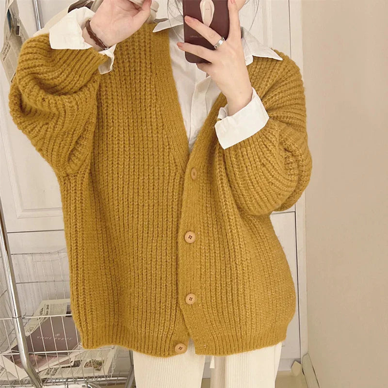 Oversized gebreid vest voor dames