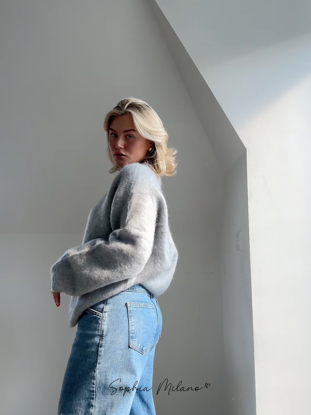 Kasjmier zachte Dames trui Met Ronde Hals - Fionna