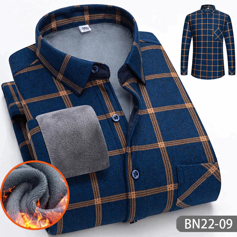 Comfortabel, dik, warm herenoverhemd voor herfst en winter - Tommy