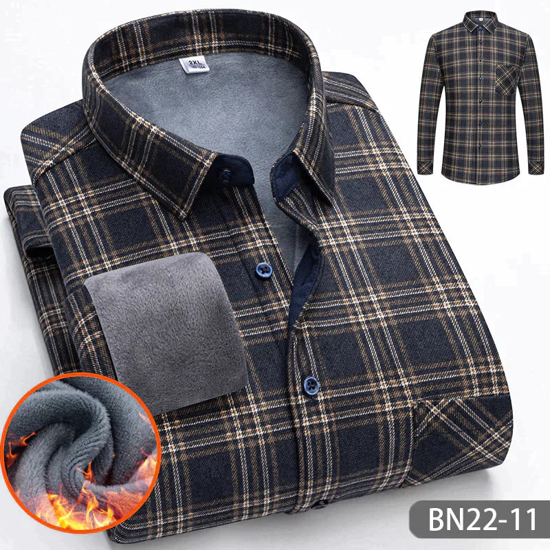 Comfortabel, dik, warm herenoverhemd voor herfst en winter - Tommy
