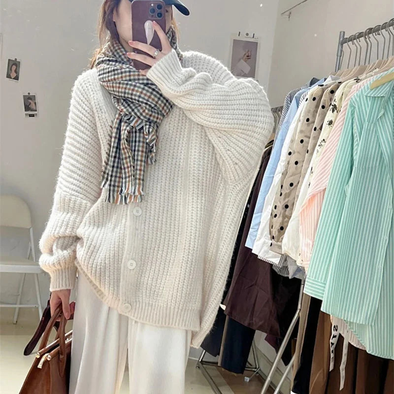 Oversized gebreid vest voor dames