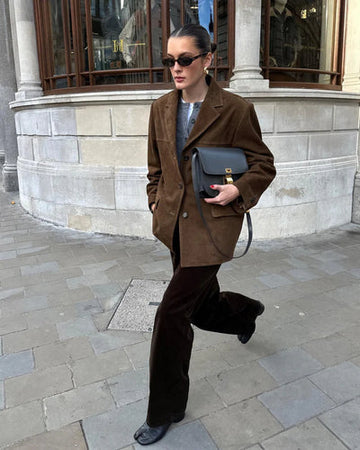 Suède blazer voor dames