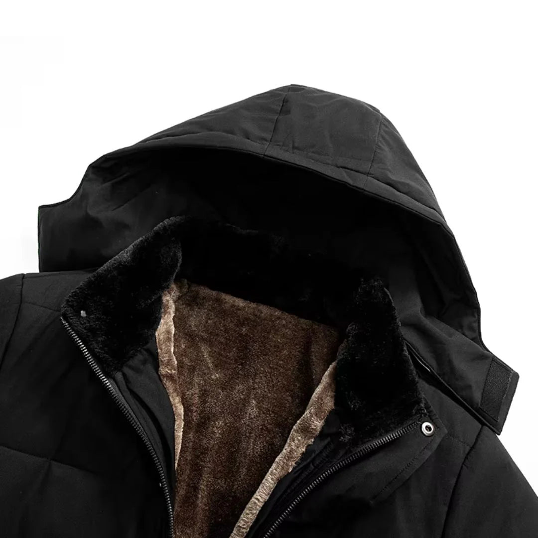 Warme Heren Winterjas met Fleecevoering en Capuchon - Tobias