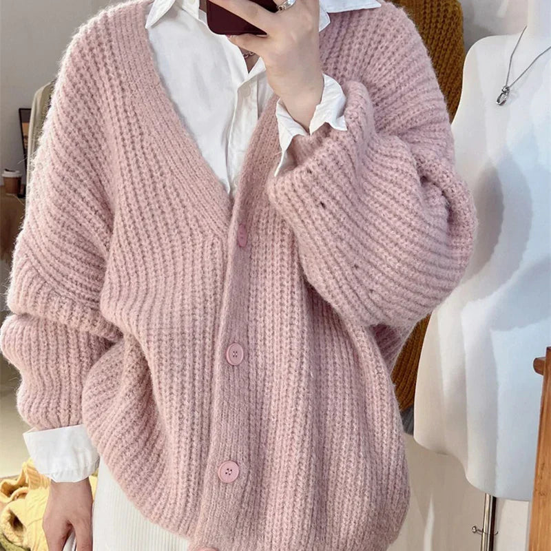 Oversized gebreid vest voor dames