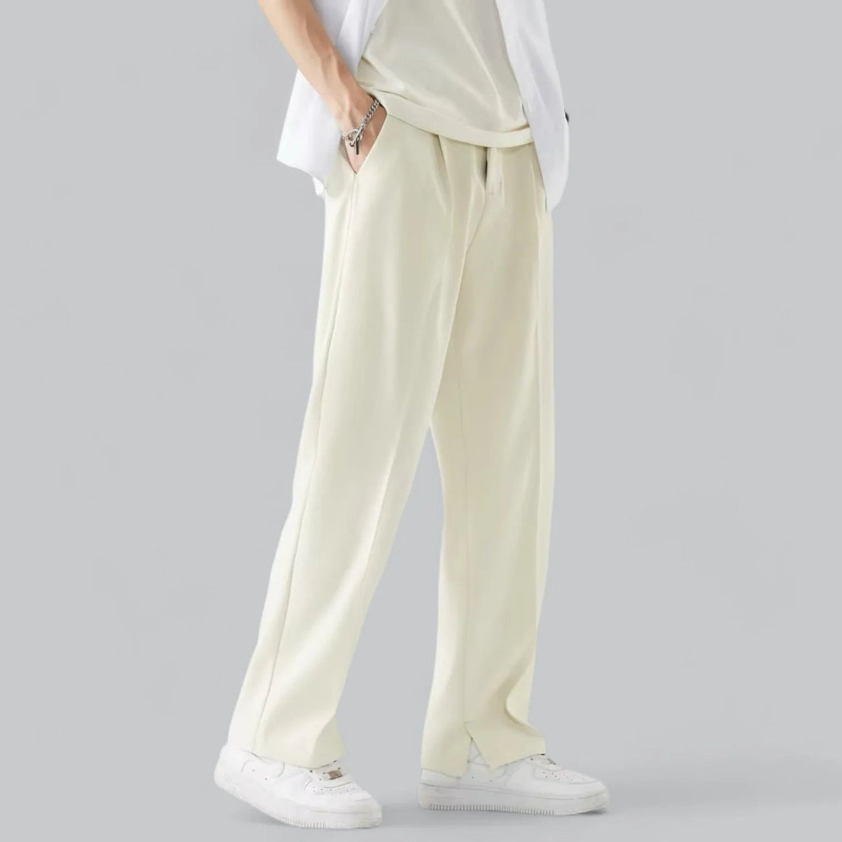 Stijlvolle En comfortabele Heren Broek Met Wijde Pijpen - Nova