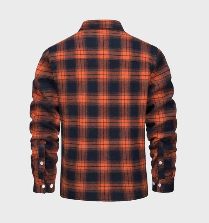 Flanellen Herenjack in vintage Stijl met fleece Voering - George