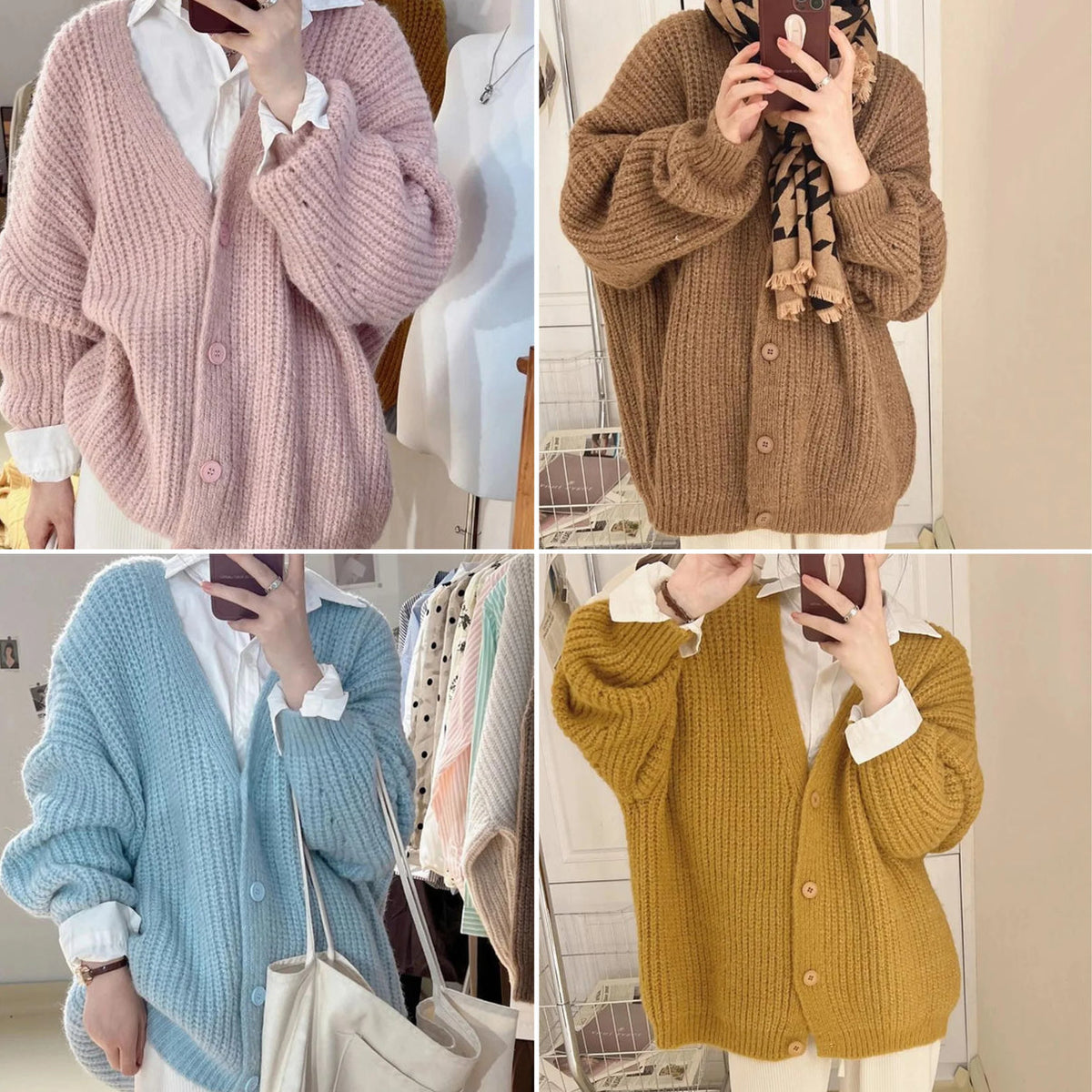 Oversized gebreid vest voor dames
