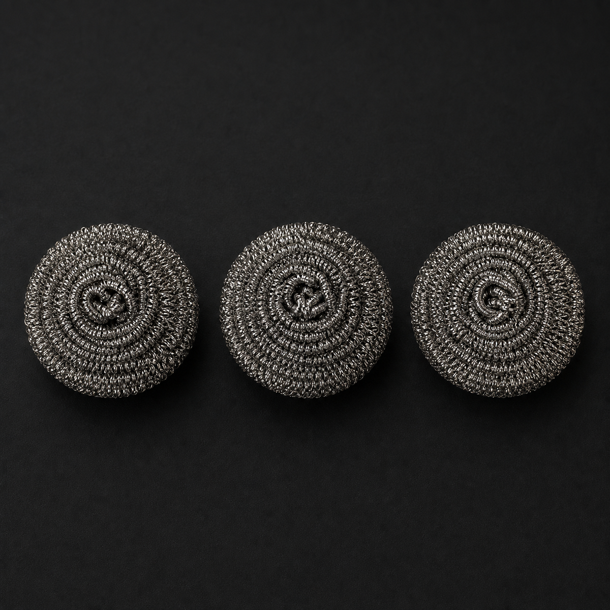 Titanium pannenschrobber | Roestvrije reinigingsspiralen (set van 3)