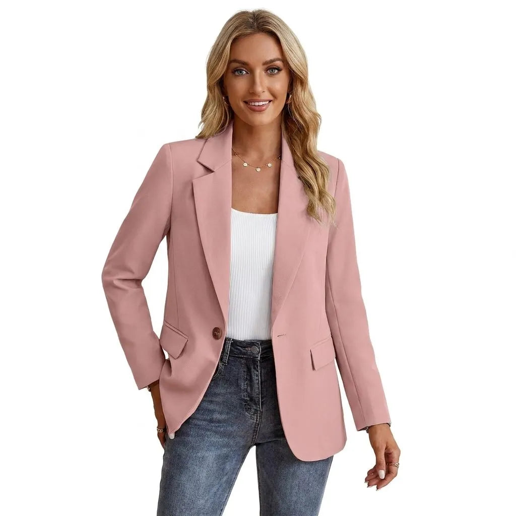 Oriane getailleerde damesblazer met enkele knopenrij en revers met inkeping