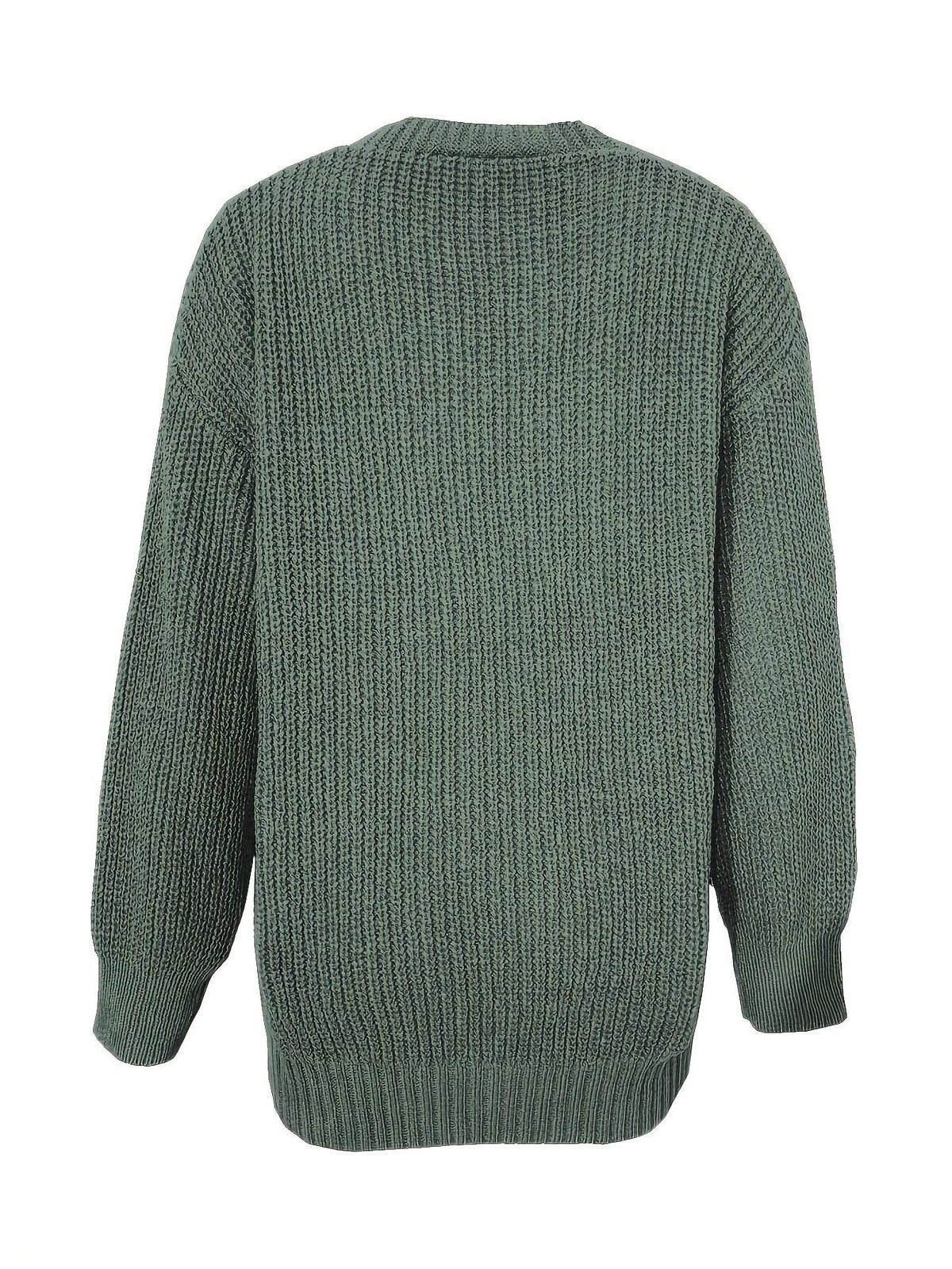 Oversized grofgebreid vest met knoopsluiting voor dames
