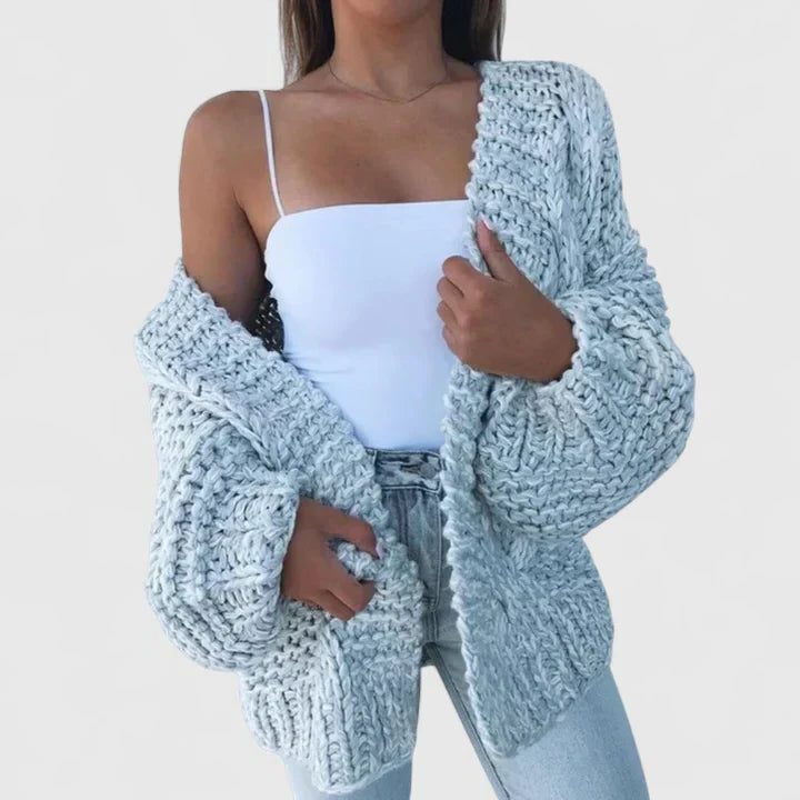 Oversized grofgebreid vest voor dames