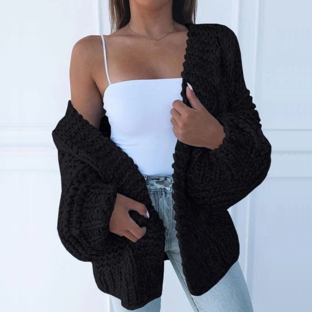 Oversized grofgebreid vest voor dames